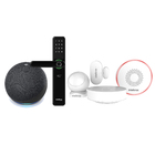 Kit automaçao com Sistema de Segurança Wi-Fi Intelbras e Fechadura Digital Intelbras + Alexa Amazon Echo Dot 4° Geração