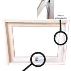 Kit Janela Maxim Ar - Braço 30cm - C/ Fecho - Em Bronze