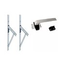 Kit Janela Maxim Ar - Braço 30cm - C/ Fecho - Madeira E Alumí