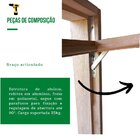 Kit Janela Maxim Ar - Braço 40cm - C/ Fecho - Em Bronze