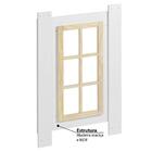 Kit Janela Para Cama Casinha Garden Branco E Natural