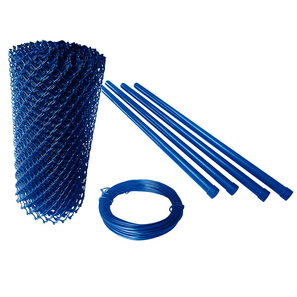 Kit Jardim Cerca Aramada Decorativa Revestido Com Pvc - Azul