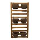 Kit Jardim Vertical 100x50 Com 6 Vasos De Fibra De Coco