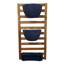 Kit Jardim Vertical 100x50 Com Jardineira E Vasos Azuis