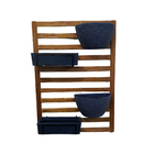 Kit Jardim Vertical 100x70 Com Vasos E Jardineiras Azuis