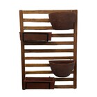 Kit Jardim Vertical 100x70 Com Vasos E Jardineiras Chocolate
