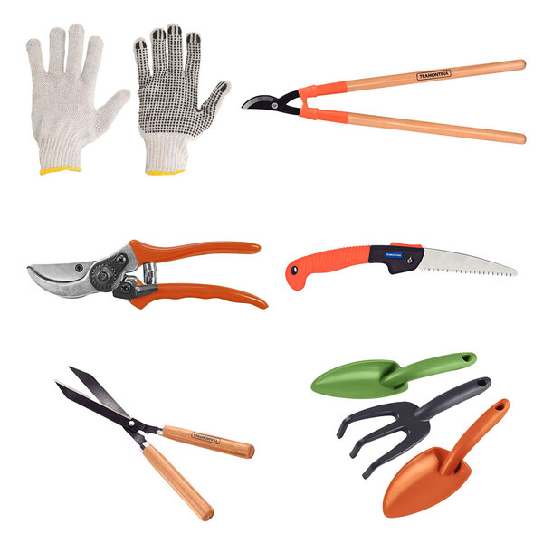 Kit Jardinagem Tramontina Com Ferramentas 8 Peças Três Tesour