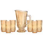 Kit Jarra E 6 Copos Âmbar Empire Hauskraft