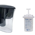 Kit Jarra Purificadora Água Filtro Preta 1,5 Litros Inmetro V