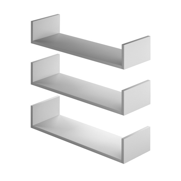 Kit Jogo 3 Unidades Prateleira Em U Organizador Decorativo Sa