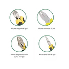 Kit Jogo 4 Alicates Utilidades Universal Corte Bico Pressão