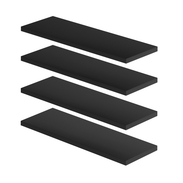 Kit Jogo 4 Prateleiras Retas Suporte Invisível Decoração Orga