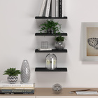 Kit Jogo 4 Prateleiras Retas Suporte Invisível Decoração Orga