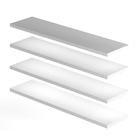 Kit Jogo 4 Unidades Prateleiras Com Suporte Invisível Decoraç