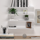 Kit Jogo 4 Unidades Prateleiras Com Suporte Invisível Decoraç