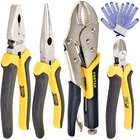 Kit Jogo Alicates Universal 8" + Meia Cana 6" + Corte Diagona