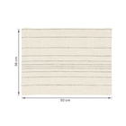 Kit Jogo Americano 2 Peças Retangular Listrado Cru 36x50cm Speciatta