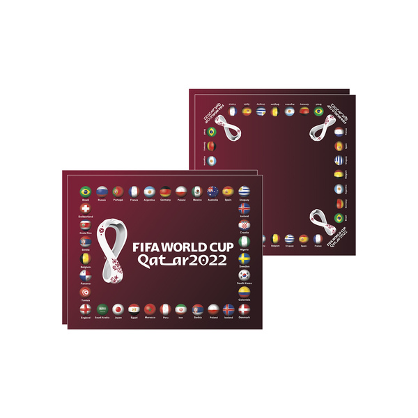 Kit Jogo Americano + Guardanapo Copa Bandeira E Taça - 2 Peças