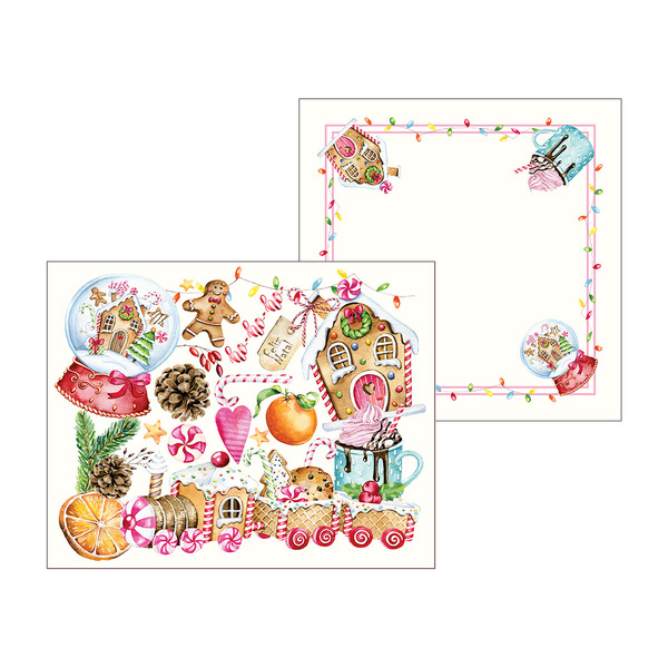 Kit Jogo Americano + Guardanapo Doces Fundo Branco - 1 Peça