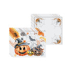 Kit Jogo Americano + Guardanapo Halloween Abóbora - 12 Peças