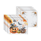 Kit Jogo Americano + Guardanapo Halloween Abóbora - 2 Peças