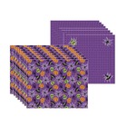 Kit Jogo Americano + Guardanapo Halloween Abobora E Caveira -