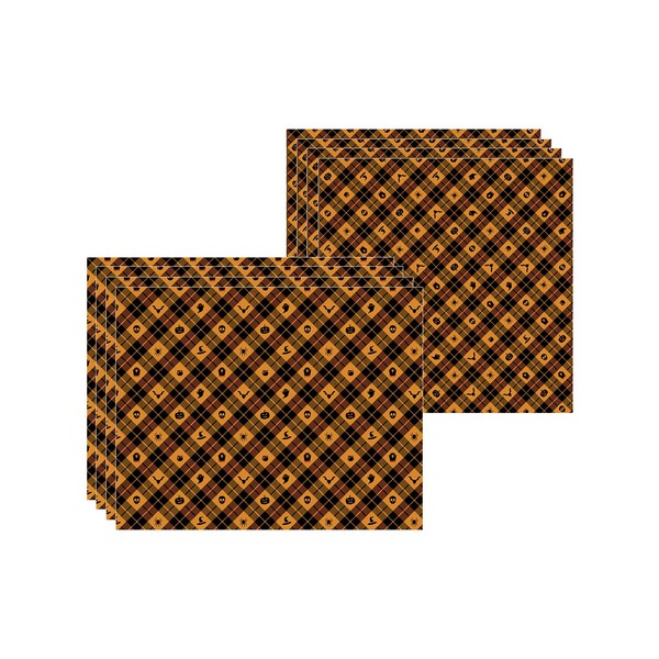 Kit Jogo Americano + Guardanapo Halloween Misto - 4 Peças