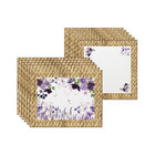 Kit Jogo Americano + Guardanapo Lavanda Rústico - 6 Peças