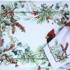 Kit Jogo Americano + Guardanapo Natal Cardinal - 12 Peças