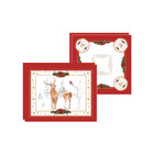 Kit Jogo Americano + Guardanapo Natal Cervos - 2 Peças