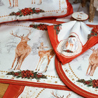 Kit Jogo Americano + Guardanapo Natal Cervos - 2 Peças