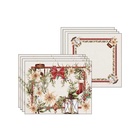 Kit Jogo Americano + Guardanapo Natal Christmas Vintage - 4 P