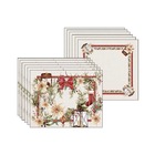 Kit Jogo Americano + Guardanapo Natal Christmas Vintage - 8 P