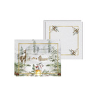 Kit Jogo Americano + Guardanapo Natal Inverno - 2 Peças