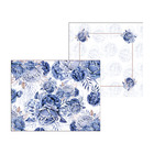 Kit Jogo Americano + Guardanapo Rosas Azul - 1 Peça