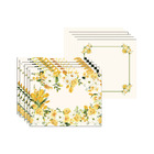 Kit Jogo Americano + Guardanapo Yellow Flower - 6 Peças