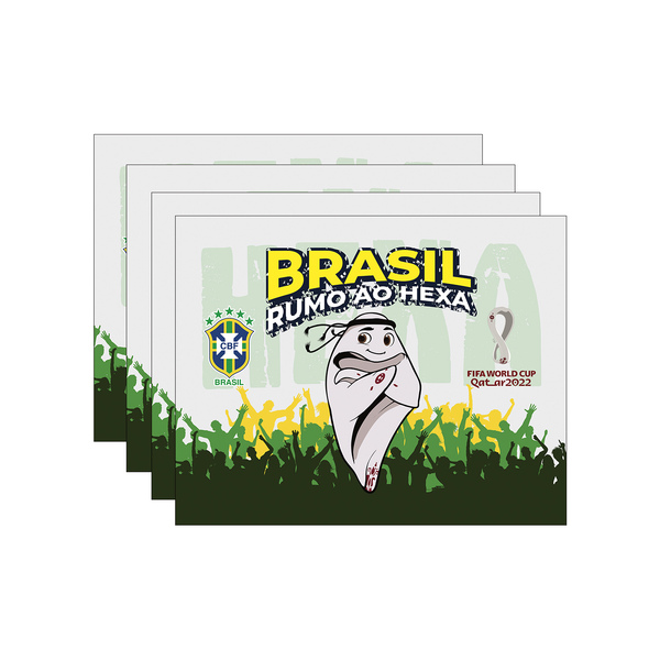 Kit Jogo Americano Copa Mascote - 4 Peças