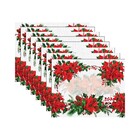 Kit Jogo Americano Flor Natal - 8 Peças