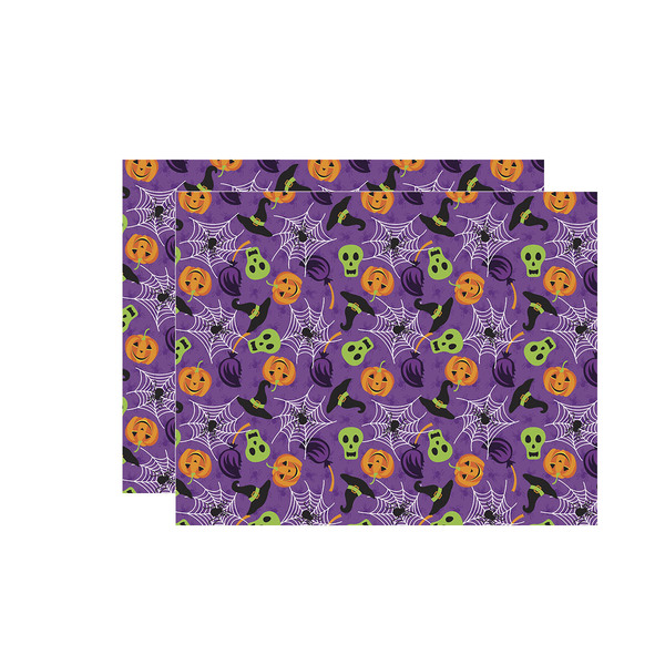 Kit Jogo Americano Halloween Abóbora E Caveira - 2 Peças