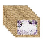 Kit Jogo Americano Lavanda Rústico - 8 Peças