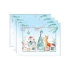 Kit Jogo Americano Natal Animais - 4 Peças