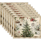 Kit Jogo Americano Natal Boho Christmas - 8 Peças