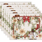 Kit Jogo Americano Natal Christmas Vintage - 6 Peças