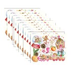 Kit Jogo Americano Natal Doces - 12 Peças