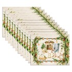 Kit Jogo Americano Natal Lareira - 12 Peças