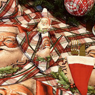 Kit Jogo Americano Natal Noel Xadrez - 6 Peças