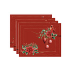 Kit Jogo Americano Natal Pássaros - 4 Peças