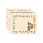 Kit Jogo Americano Páscoa Cenoura/salmão - 4 Peças