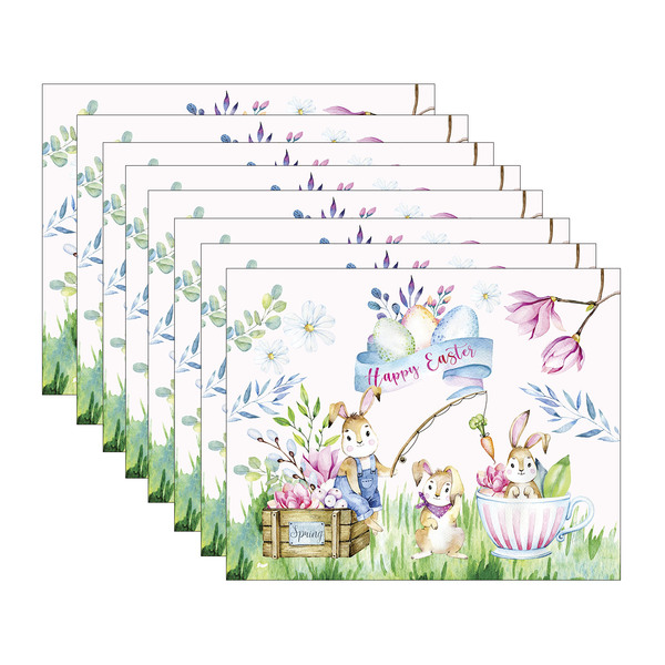 Kit Jogo Americano Páscoa Easter - 8 Peças