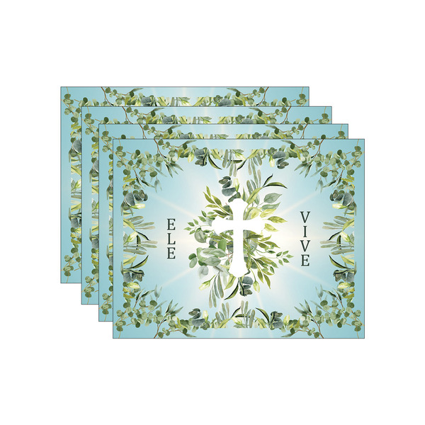 Kit Jogo Americano Páscoa Ele Vive - 4 Peças